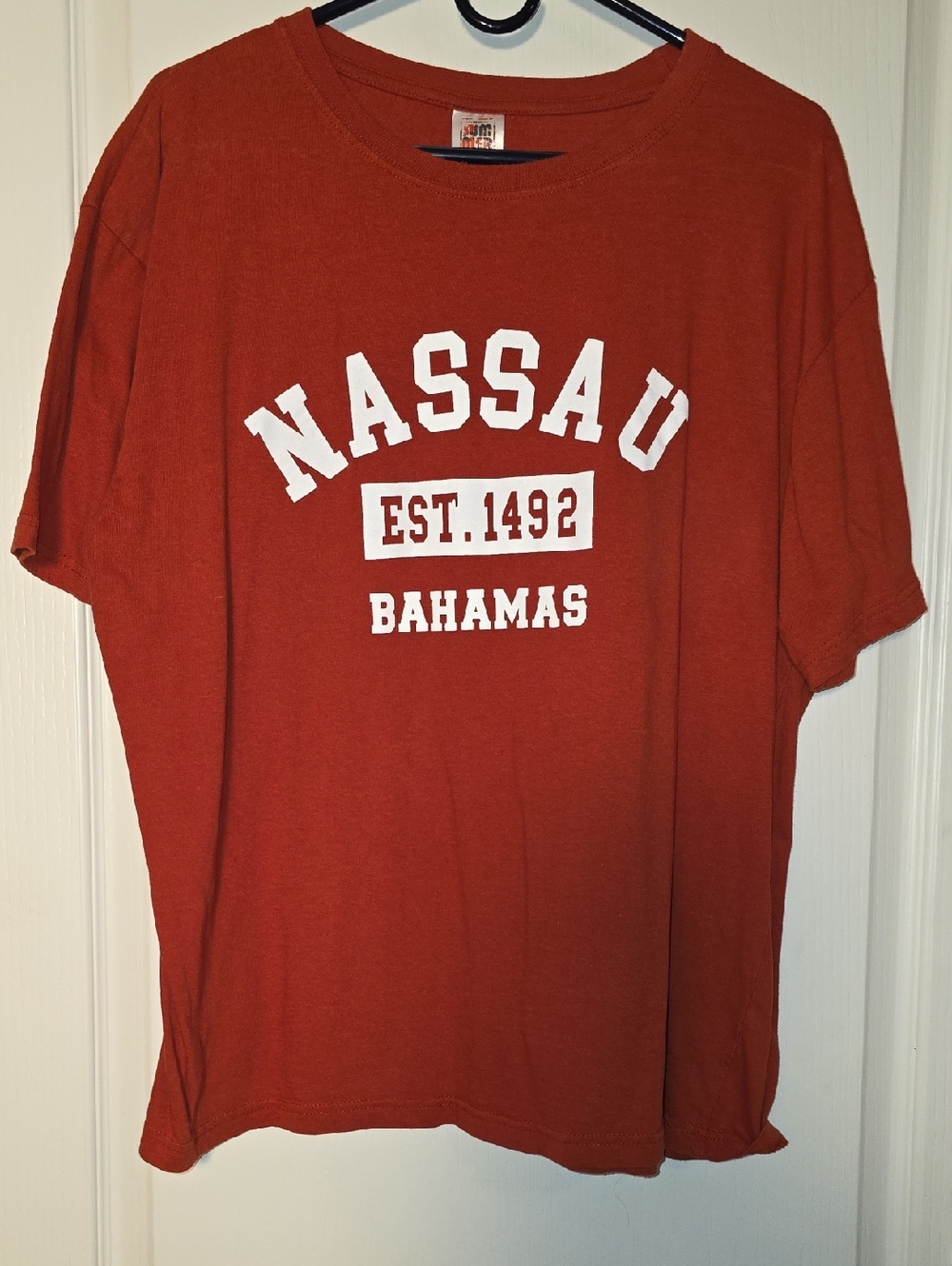 Nassau Bahamas Short Sleeve Tee - Rust Red